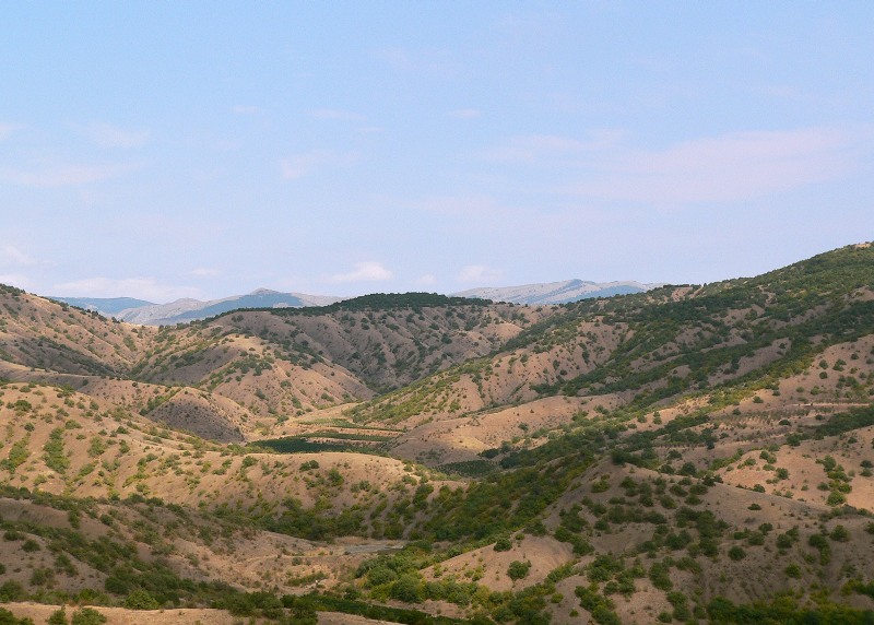 Expanse over the Crimea mountains
