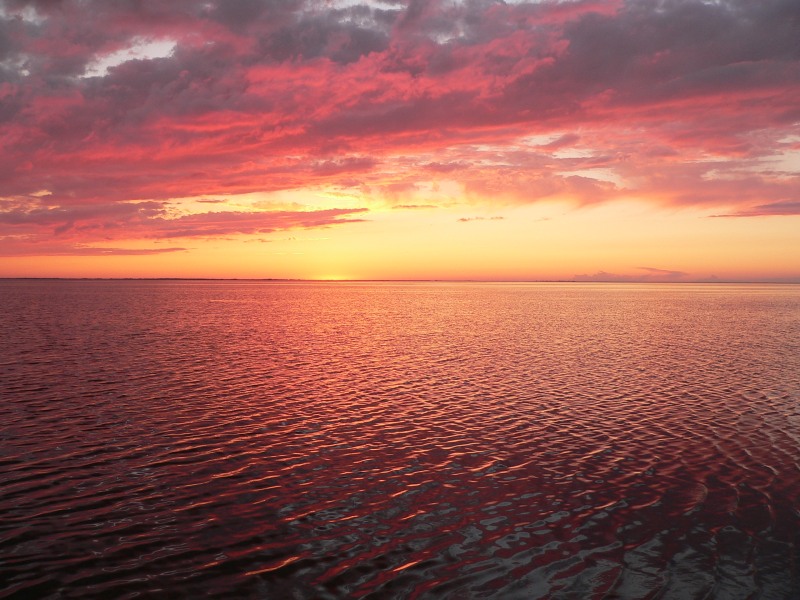 Sunset over the Sivash Sea